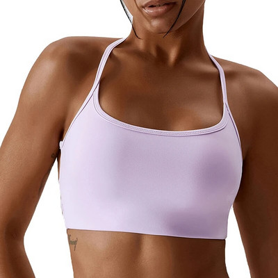 Sutien sport cu bretele încrucișate pentru femei, sutien pentru yoga pentru spate, sutien moale cu push-up, sutien sport pentru fitness, top pentru antrenament