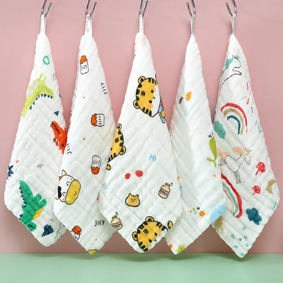 5 tk Beebi marli rätik Musliin puuvillane pehme beebi käterätt beebi näorätik Taskurätik vannitamiseks näo pesulapp Puhastuslapp 25x25cm