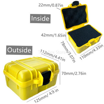 Пластмасова малка кутия за инструменти Водоустойчив твърд калъф Чанта Кутия за съхранение Предпазна кутия с инструменти за механика Външен преносим куфар Калъф за инструменти