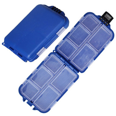 Fishing Box Πλαστική θήκη αποθήκευσης Lure Poon Hook Bait Tackle Connector Αδιάβροχο Fishing 10 Grids Fly Tackle Boxes