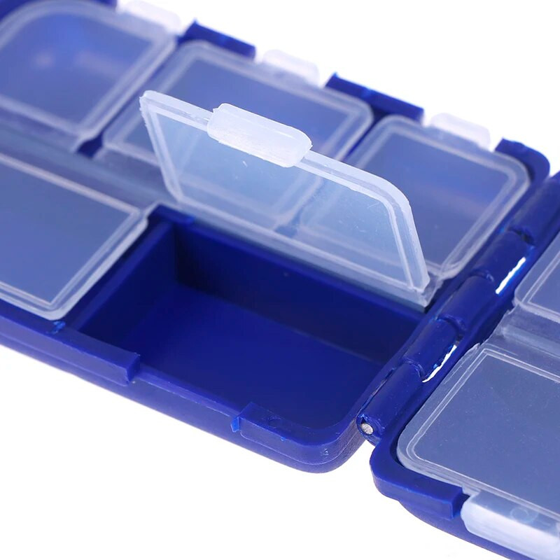 Fishing Box Πλαστική θήκη αποθήκευσης Lure Poon Hook Bait Tackle Connector Αδιάβροχο Fishing 10 Grids Fly Tackle Boxes