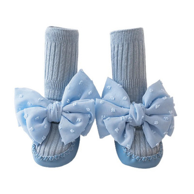 ma&baby 0-3Y Nou-Născut Fetiță Sosetă Pantofi drăguți cu fundă papuci de podea anti-alunecare Pantofi de mers pentru copil mic