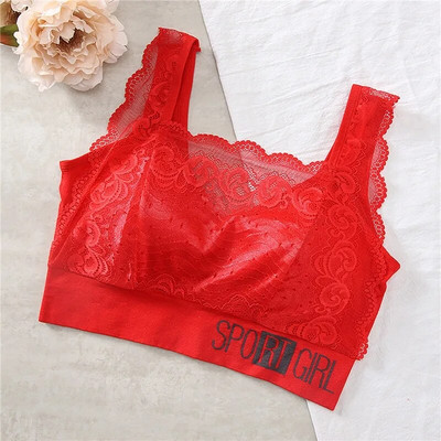 Sutien sexy din dantelă, fără sudură, mărime mare, confortabil, respirabil, pentru sport, frumusețe, vestă din spate, strâns pentru somn, înfășurat în piept.