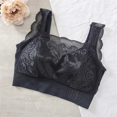 Sutien sexy din dantelă, fără sudură, mărime mare, confortabil, respirabil, pentru sport, frumusețe, vestă din spate, strâns pentru somn, înfășurat în piept.