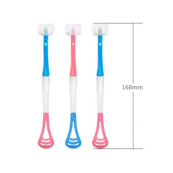 1/2 ΤΕΜ. Creative Baby Toothbrush 2-12Y Kids 360 Degree Oδοντόβουρτσα τριών όψεων με μαλακές τρίχες Παιδική οδοντόβουρτσα ασφαλείας στοματικής φροντίδας