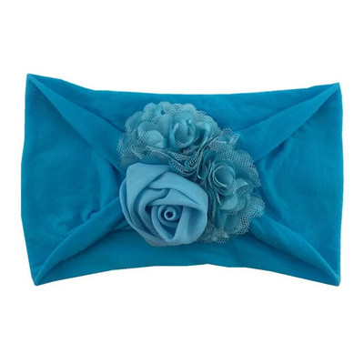 Μόδα κοριτσάκια σιφόν λουλούδια πλεκτό κεφαλόδεσμο βρεφικό νάιλον φαρδύ χτένισμα Παιδικά τριαντάφυλλα καπέλα Δώρα γενεθλίων για νεογέννητα φωτογραφικά στηρίγματα