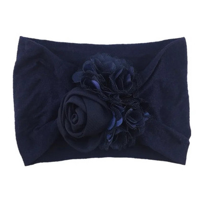 Μόδα κοριτσάκια σιφόν λουλούδια πλεκτό κεφαλόδεσμο βρεφικό νάιλον φαρδύ χτένισμα Παιδικά τριαντάφυλλα καπέλα Δώρα γενεθλίων για νεογέννητα φωτογραφικά στηρίγματα