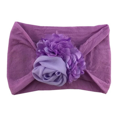 Μόδα κοριτσάκια σιφόν λουλούδια πλεκτό κεφαλόδεσμο βρεφικό νάιλον φαρδύ χτένισμα Παιδικά τριαντάφυλλα καπέλα Δώρα γενεθλίων για νεογέννητα φωτογραφικά στηρίγματα