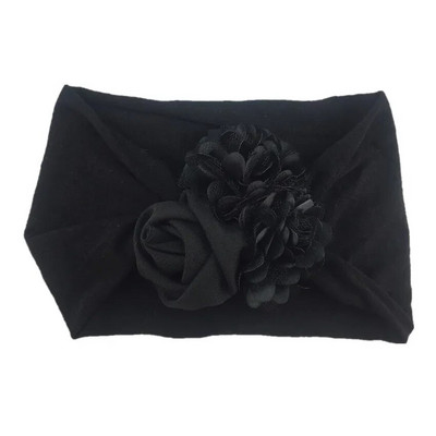 Μόδα κοριτσάκια σιφόν λουλούδια πλεκτό κεφαλόδεσμο βρεφικό νάιλον φαρδύ χτένισμα Παιδικά τριαντάφυλλα καπέλα Δώρα γενεθλίων για νεογέννητα φωτογραφικά στηρίγματα