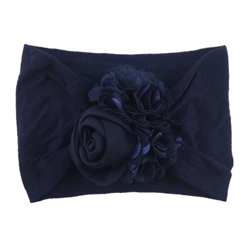 Μόδα κοριτσάκια σιφόν λουλούδια πλεκτό κεφαλόδεσμο βρεφικό νάιλον φαρδύ χτένισμα Παιδικά τριαντάφυλλα καπέλα Δώρα γενεθλίων για νεογέννητα φωτογραφικά στηρίγματα