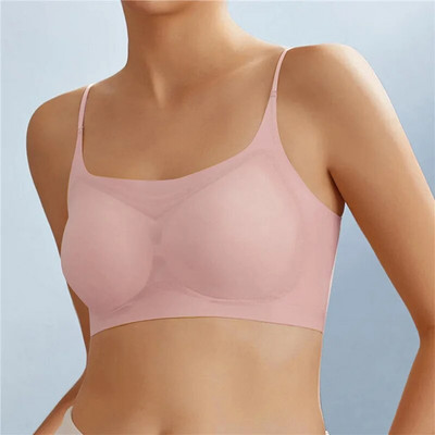 Sutien sexy din mătase de gheață ultra-subțire, fără cusături