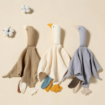 Καθαρό βαμβακερό μουσελίνα Baby Bib Cute Goose Sleeping Dolls Νεογέννητο Σάλιο Πετσέτα Καταπραΰνει Πετσέτα Πετσέτα Νήπια Ρέψιμο υφασμάτινο μαντήλι
