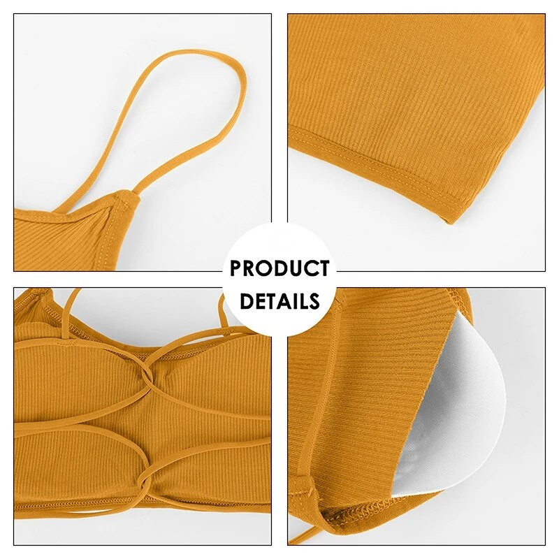 Moteriškos sportinės liemenėlės, skirtos fitneso jogai, bėgimui, bėgiojimui, treniruoklių salei, dėvimi vieno dydžio, paminkštintos sportinės viršutinės besiūlės sportinės liemenėlės jogos liemenėlės