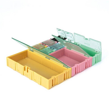 Κουτί αποθήκευσης μικρών ανταλλακτικών με αρθρωτό καπάκι Φορητό πλαστικό υλικό Organizer for Tool Organizer Κουτί για χάπι για CASE Com