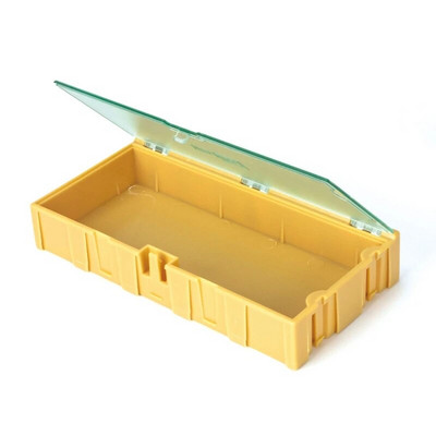 Kis alkatrészek tároló doboz csuklós fedéllel Hordozható műanyag hardver rendszerező szerszámhoz. Box for Pill for CASE Com