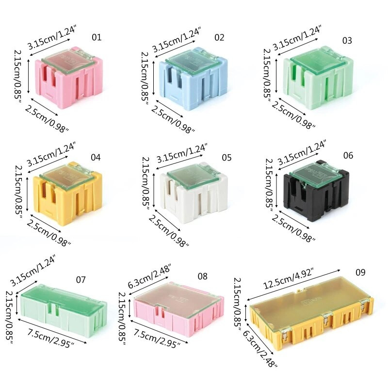 Κουτί αποθήκευσης μικρών ανταλλακτικών με αρθρωτό καπάκι Φορητό πλαστικό υλικό Organizer for Tool Organizer Κουτί για χάπι για CASE Com