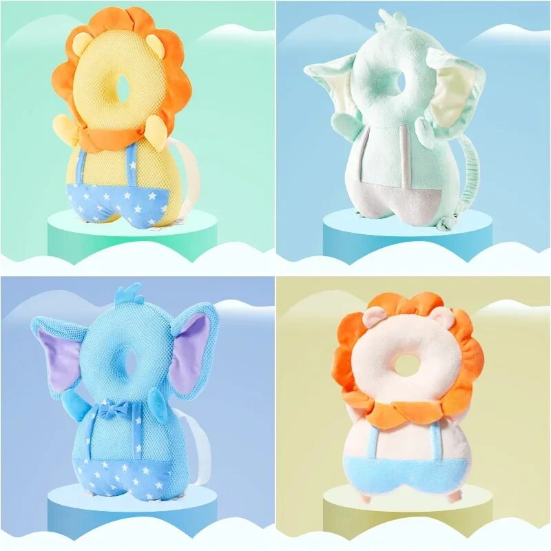 1-3T Jastuk za malu djecu, Zaštitnik za glavu, Sigurnosna podloga, Jastuk za leđa Spriječava ozljede, Dječji slon, Lav, Sigurnosni jastuci