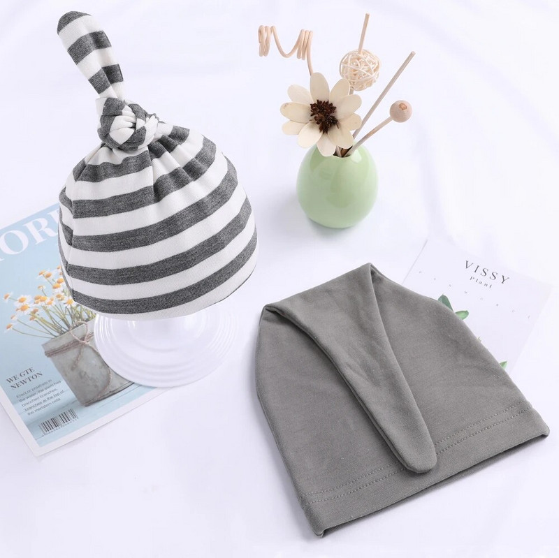 100% βαμβακερά καπέλα με κόμπους για μωρά Αγόρια για κορίτσια Καπέλα ύπνου Unisex Καπέλα για μωρά Lovely Baby Caps Προσαρμοσμένα παιδικά καπέλα για νεογέννητα