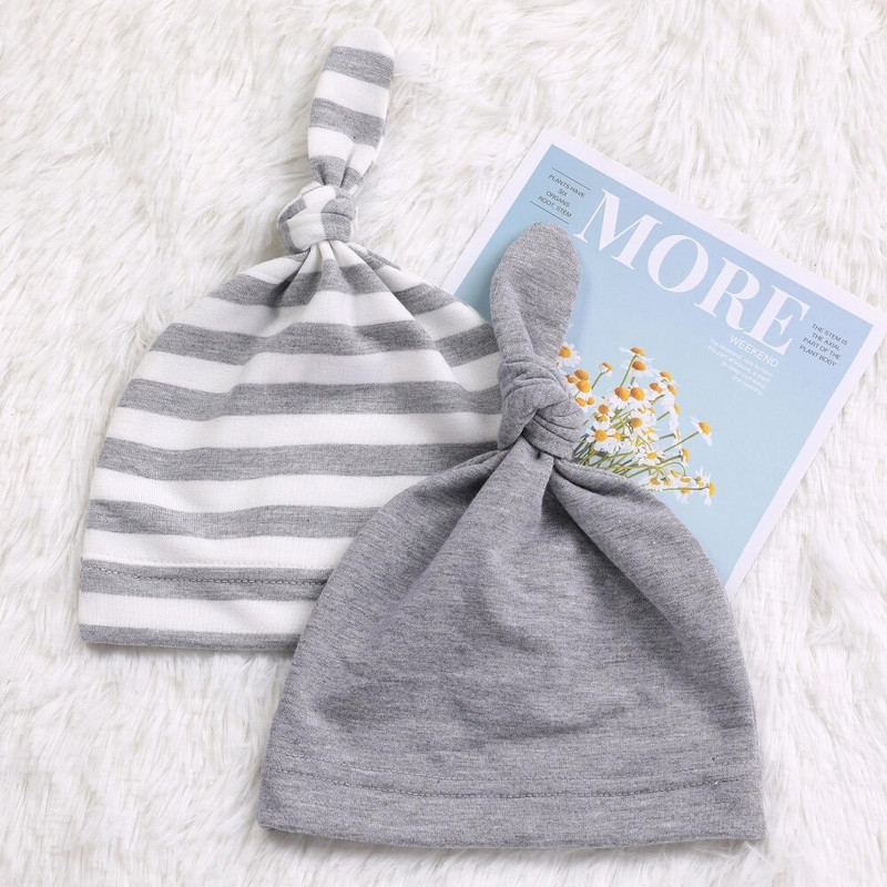 100% βαμβακερά καπέλα με κόμπους για μωρά Αγόρια για κορίτσια Καπέλα ύπνου Unisex Καπέλα για μωρά Lovely Baby Caps Προσαρμοσμένα παιδικά καπέλα για νεογέννητα