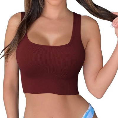 Sutien sport respirabil, crop top anti-transpirație, sutien de fitness, fără cusături, sutien pentru yoga, push up, top sport, antrenament de gimnastică, solid