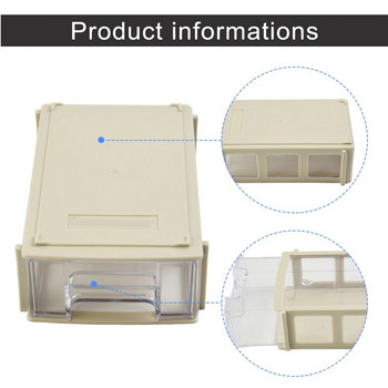 1 PC στοιβαζόμενα πλαστικά εξαρτήματα υλικού Κουτιά αποθήκευσης Βίδες εξαρτημάτων Εργαλειοθήκη Κουτί αποθήκευσης Ηλεκτρονικά εξαρτήματα Βιδωτή οργάνωση