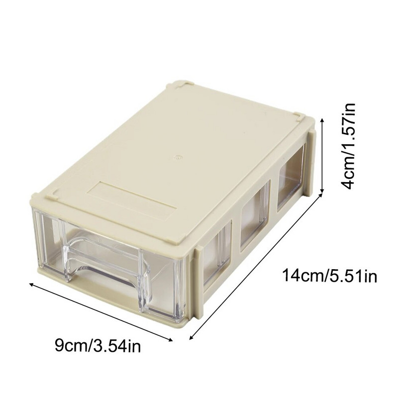 1 PC στοιβαζόμενα πλαστικά εξαρτήματα υλικού Κουτιά αποθήκευσης Βίδες εξαρτημάτων Εργαλειοθήκη Κουτί αποθήκευσης Ηλεκτρονικά εξαρτήματα Βιδωτή οργάνωση