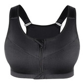 Top mărime mare femei cu fermoar în față sutiene sport Lenjerie intima rezistentă la șocuri sală fitness push up atletic alergare yoga sutien sport top 3XL