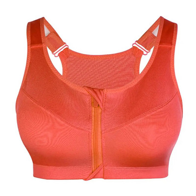 Top mărime mare femei cu fermoar în față sutiene sport Lenjerie intima rezistentă la șocuri sală fitness push up atletic alergare yoga sutien sport top 3XL