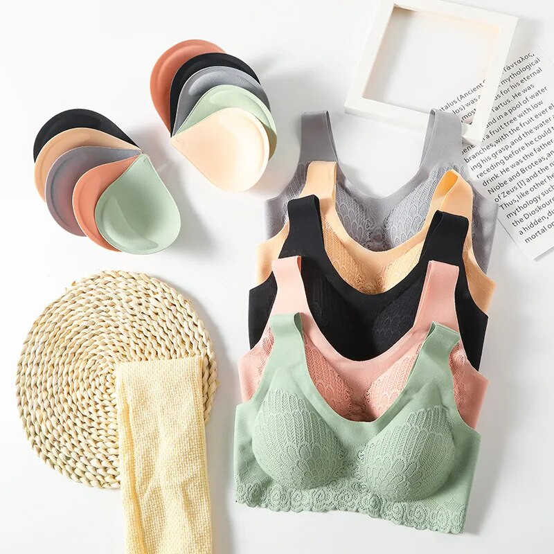 Nauja latekso besiūlė liemenėlė moteriška apatinis trikotažas, vėsinamasis, atsparus smūgiams, moteriškas intymios mados minkštas, patogus apyrankė