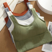 Uus Beauty Back Yoga rinnahoidja naiste spordijõusaali treeningrinnahoidja, hingav Fitness naiste õmblusteta kärbitud top Push Up Bralette spordirinnahoidja