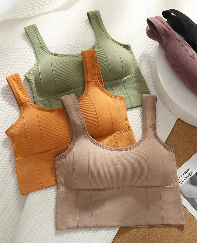 Uus Beauty Back Yoga rinnahoidja naiste spordijõusaali treeningrinnahoidja, hingav Fitness naiste õmblusteta kärbitud top Push Up Bralette spordirinnahoidja