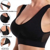 Mesh fără cusături Sutiene sport pentru femei, fitness, sală de gimnastică, alergare, lenjerie de corp, sutien rezistent la șocuri, fără fir 6XL, mai mare, crop top, sutien de yoga respirabil