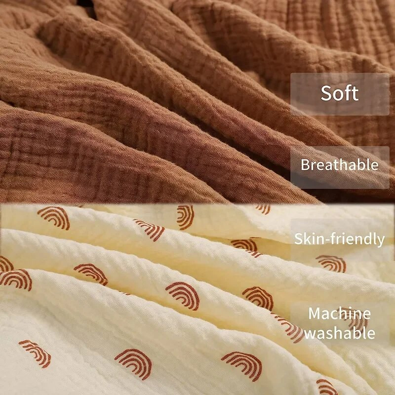 Baby Muslini võrevoodilinad Sobivad võrevoodilinad standardse võrevoodi madratsi jaoks 32,3x16,9x3,9 tolli neutraalse musliinmarli võrevoodi voodilina