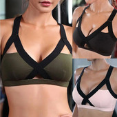 Γυναικείο γυμναστήριο Αθλητικό σουτιέν υψηλών επιπτώσεων Plus μεγέθους XXXL Σταυροί ιμάντες Ασύρματη ρυθμιζόμενη πόρπη Nylon Yoga Εσώρουχα γυμναστικής