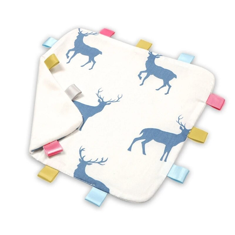 Upokojujúci uterák pre novorodencov, farebné bezpečnostné štítky, deka, upokojujúca senzorická mäkká deka pre novorodencov a batoľatá, darček