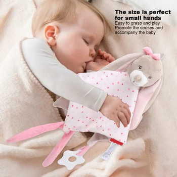 Baby Infant Animal Soothe Appease Towel Анимационни плюшени играчки Bear Rabbits Appease Dolls For Newbrons Мека пълнена утешителна кърпа