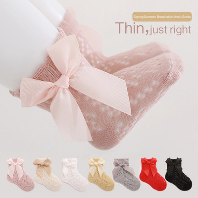 EWODOS 0–5 metų kūdikių mergaičių mielos kojinės ant kulkšnies vasarinės tinklinės kojinės, kvėpuojančios lankelis princesės mažylių kojinės vakarėliams, vestuvėms