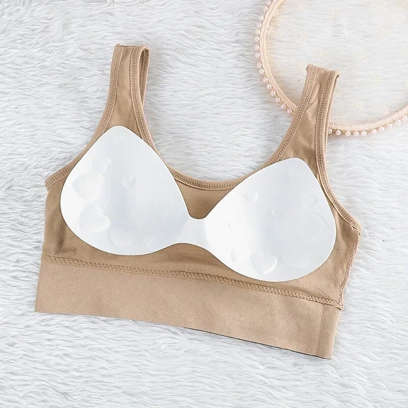 Uued õmblusteta spordirinnahoidjad, hingavad naiste juhtmevaba aluspesu, ülaosaga kokkupandud rinnahoidja vest Spordipealsed rinnahoidjad, seksikad torust topsid