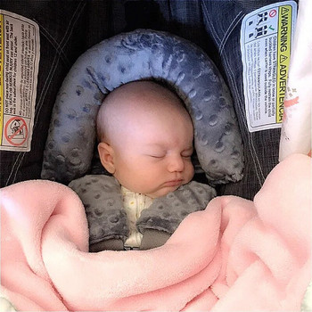 Baby Safety Car Μαλακό μαξιλάρι στήριξης κεφαλής ύπνου με ασορτί λουρί ζώνης ασφαλείας Καλύμματα παιδικού καροτσιού Προστασία αυχένα
