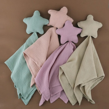 New Born Soothe Appease Хавлиена кърпа 100% органичен памук Moon Star Toy Ins Бебешка завивка Прекрасно защитно одеяло от муселин