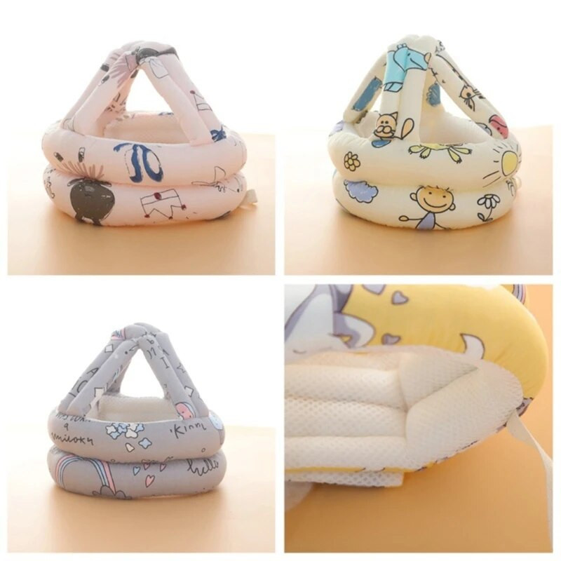 Προστατευτικό καπέλο κεφαλής για κοριτσάκια αγόρια Μάθετε να περπατάτε Ρυθμιζόμενο μέγεθος Headguard Anti-Fall Κράνος για μωρά