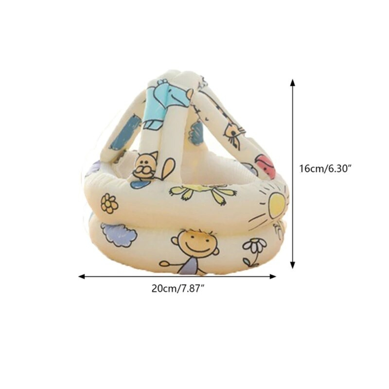 Προστατευτικό καπέλο κεφαλής για κοριτσάκια αγόρια Μάθετε να περπατάτε Ρυθμιζόμενο μέγεθος Headguard Anti-Fall Κράνος για μωρά