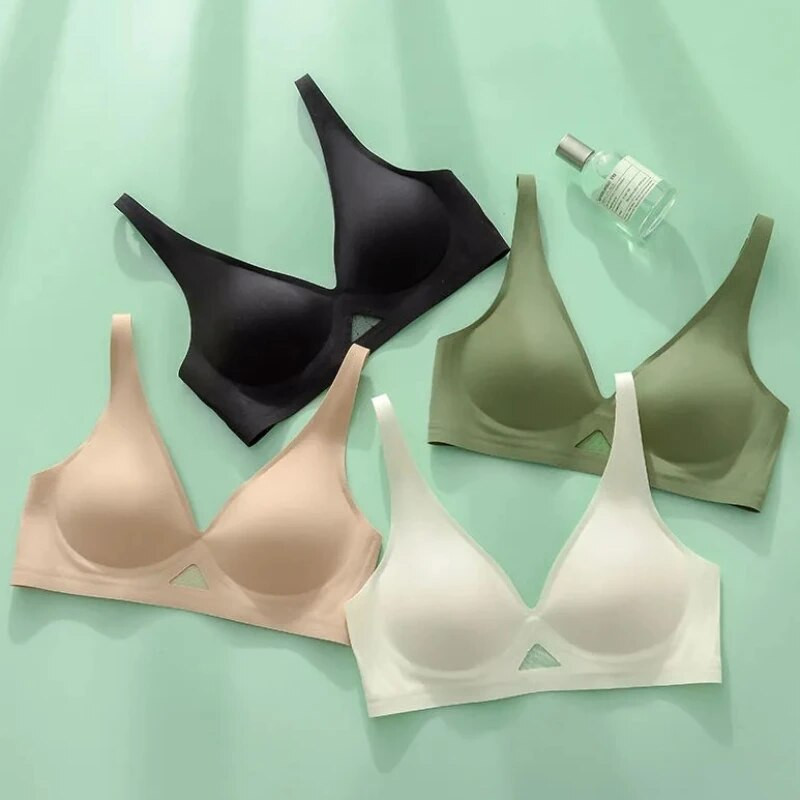 Σουτιέν χωρίς ραφές για γυναίκες Ασύρματα εσώρουχα Push Up Brasiere V Bralette Comfort Γυναικείο λεπτό αόρατο αθλητικό σουτιέν Σέξι εσώρουχα