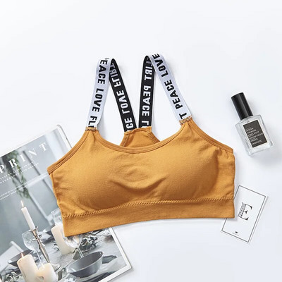 Sutien sport elastic Sutien sport pentru femei fără inel de oțel Absorbție de transpirație Uscare rapidă Piele confortabilă Lenjerie de corp la modă
