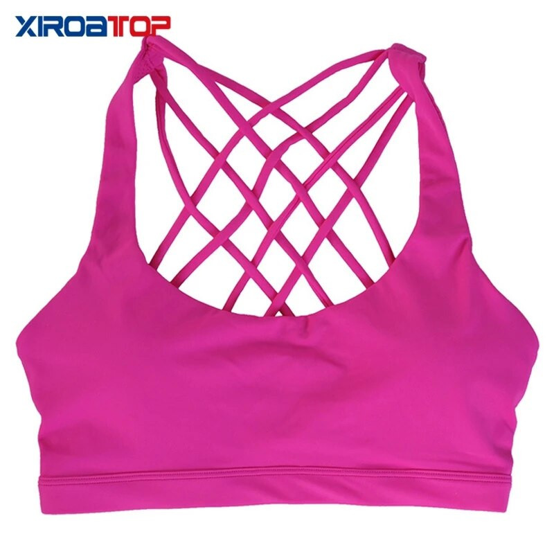 kvaliteetsed spordirinnahoidjad naistele Push Up Cross Back Jooga Jooga Jooga Jõusaal Treening Aluspesu Crop Tops Naiste Fitness rinnahoidjad