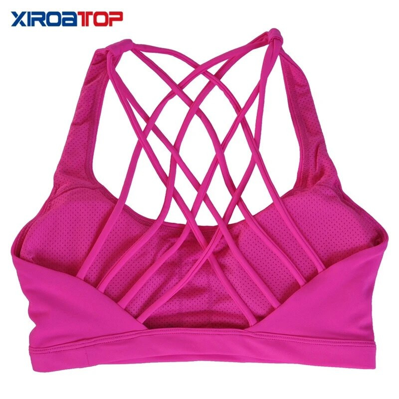 kvaliteetsed spordirinnahoidjad naistele Push Up Cross Back Jooga Jooga Jooga Jõusaal Treening Aluspesu Crop Tops Naiste Fitness rinnahoidjad