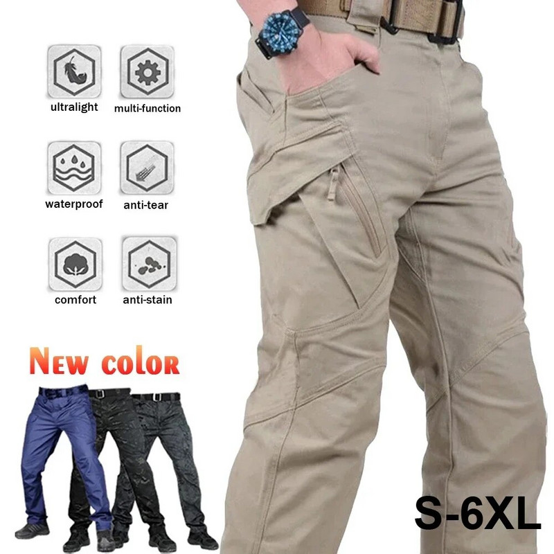 IX9 Tactical Pants Vyriškos klasikinės kovinės kelnės SWAT Army Military Pants Vyriškos krovininės kelnės vyrams Kariškio stiliaus laisvalaikio kelnės