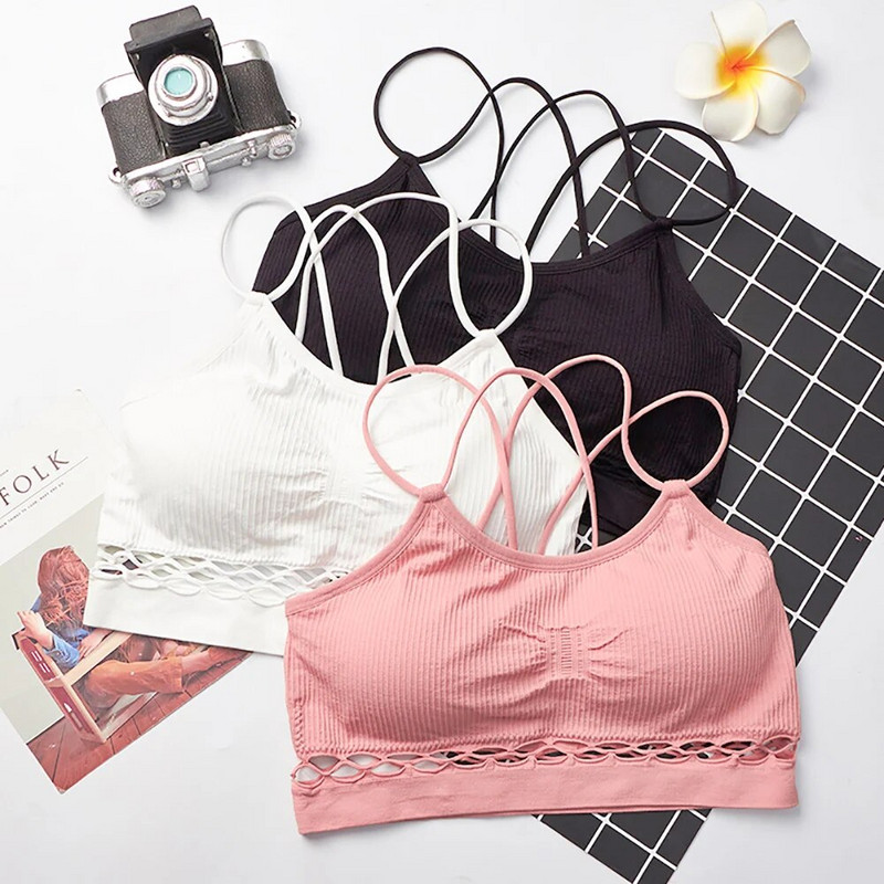 Αθλητικό σουτιέν 3 χρωμάτων Αθλητικά Push Up Αθλητικά σουτιέν για γυμναστήριο Τρέξιμο Γυναικείο Αθλητικό μπλουζάκι γιόγκα χωρίς ραφή με επένδυση