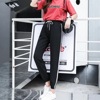 Дамски модни едноцветни карго панталони Корейски спортни панталони Oversize Sweat Joggers Спортни панталони Широки панталони Дрехи Спортни панталони