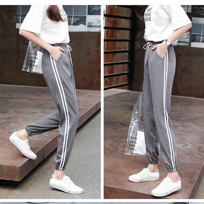 Women Fashion Solid Color Cargo Pants Korean Sports Pants Oversize Sweat Joggers Sweatpants Baggy Trousers Clothes Sweatpants